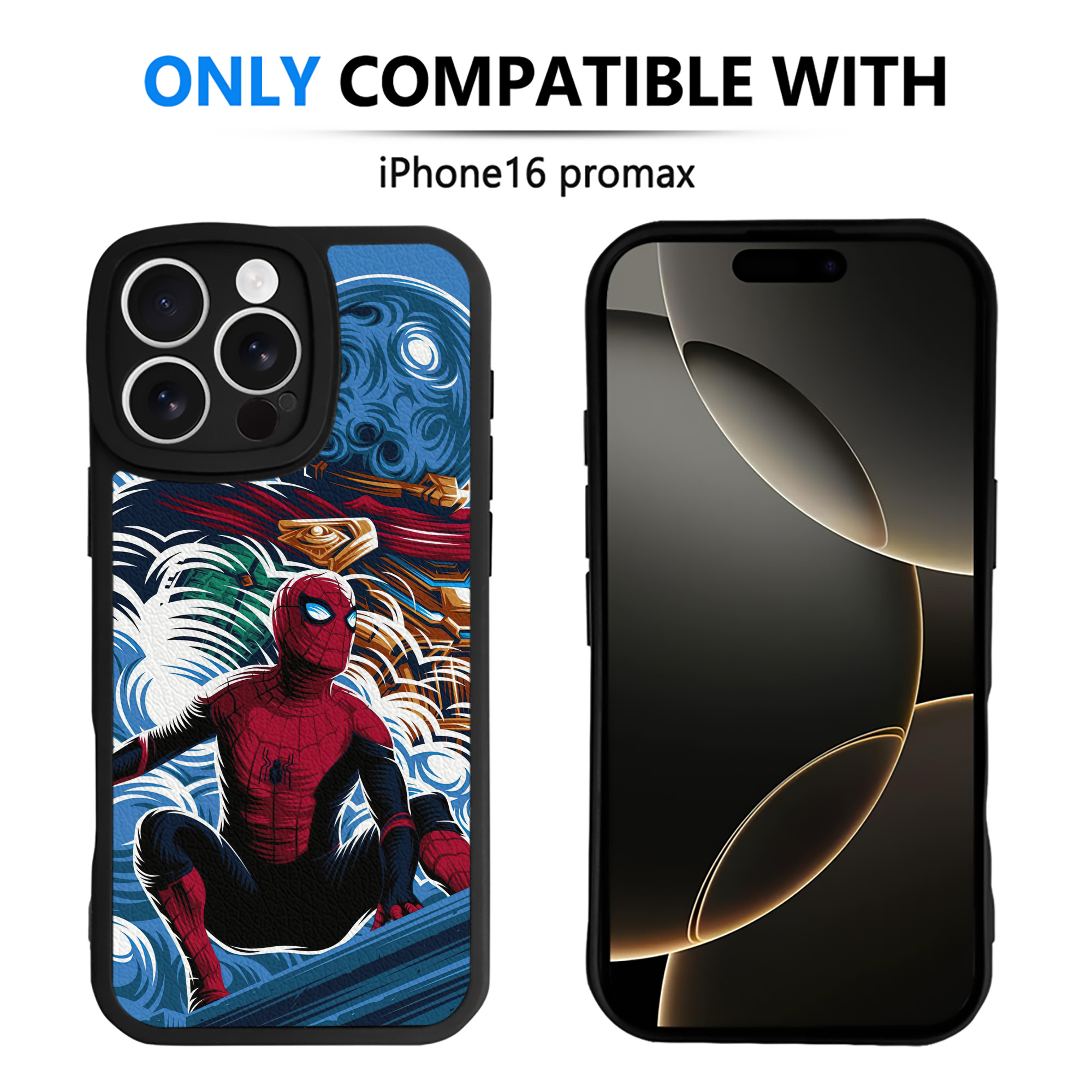 Spider Man スパイダーマン 【iPhone 16シリーズ対応】シリコンスマホケース（レザー調） 材質：シリコン
